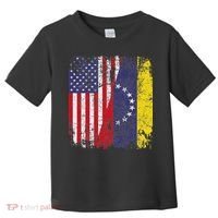 Venezuelan Roots Half American Flag Venezuela Toddler T-Shirt thumb 0