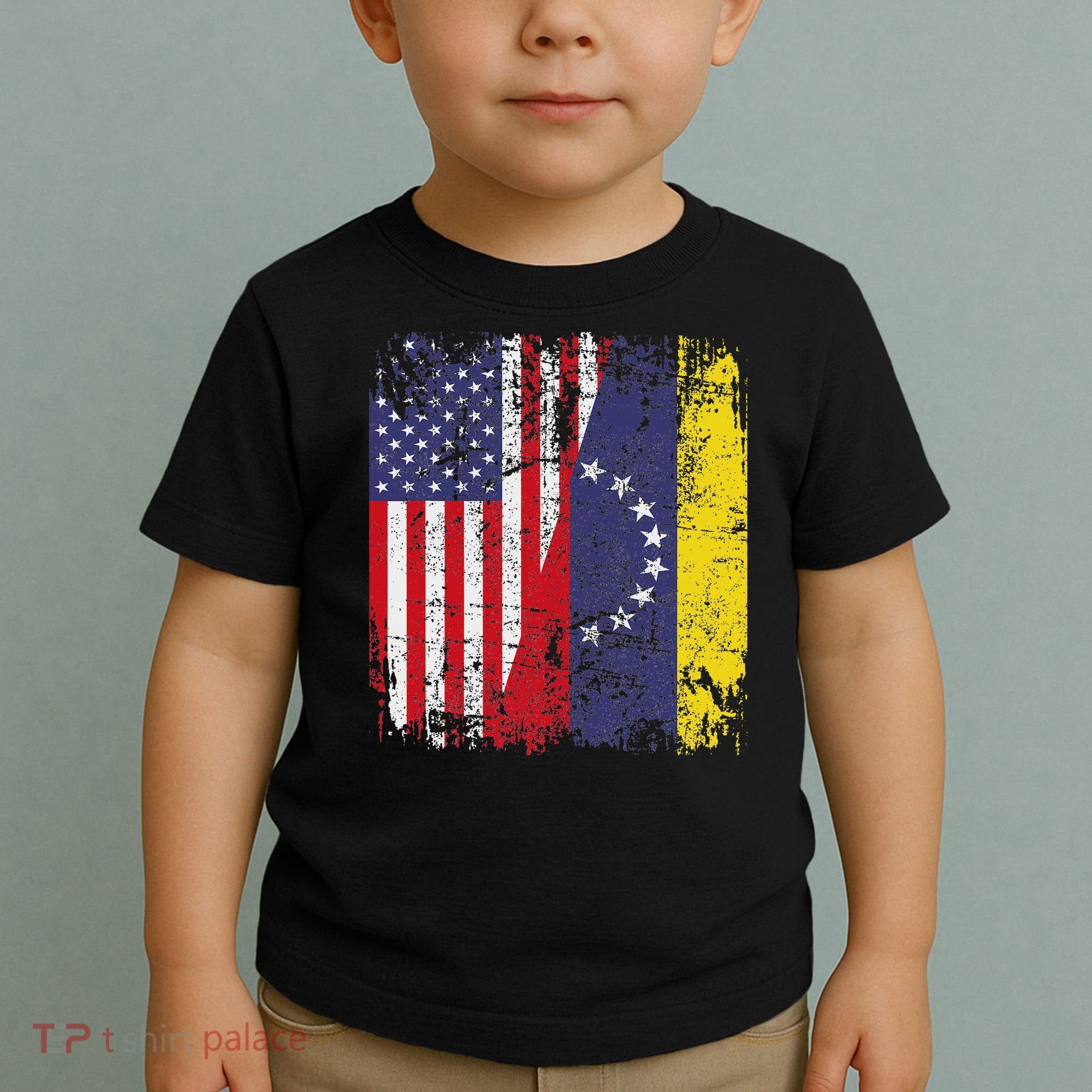 Venezuelan Roots Half American Flag Venezuela Toddler T-Shirt