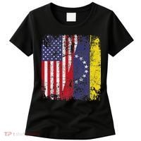 Venezuelan Roots Half American Flag Venezuela Women's T-Shirt thumb 0