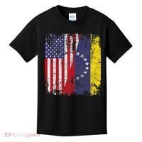 Venezuelan Roots Half American Flag Venezuela Kids T-Shirt thumb 0