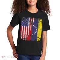 Venezuelan Roots Half American Flag Venezuela Kids T-Shirt thumb 2