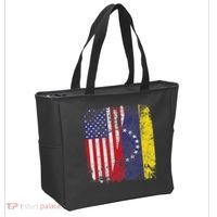 Venezuelan Roots Half American Flag Venezuela Tote Bag thumb 2