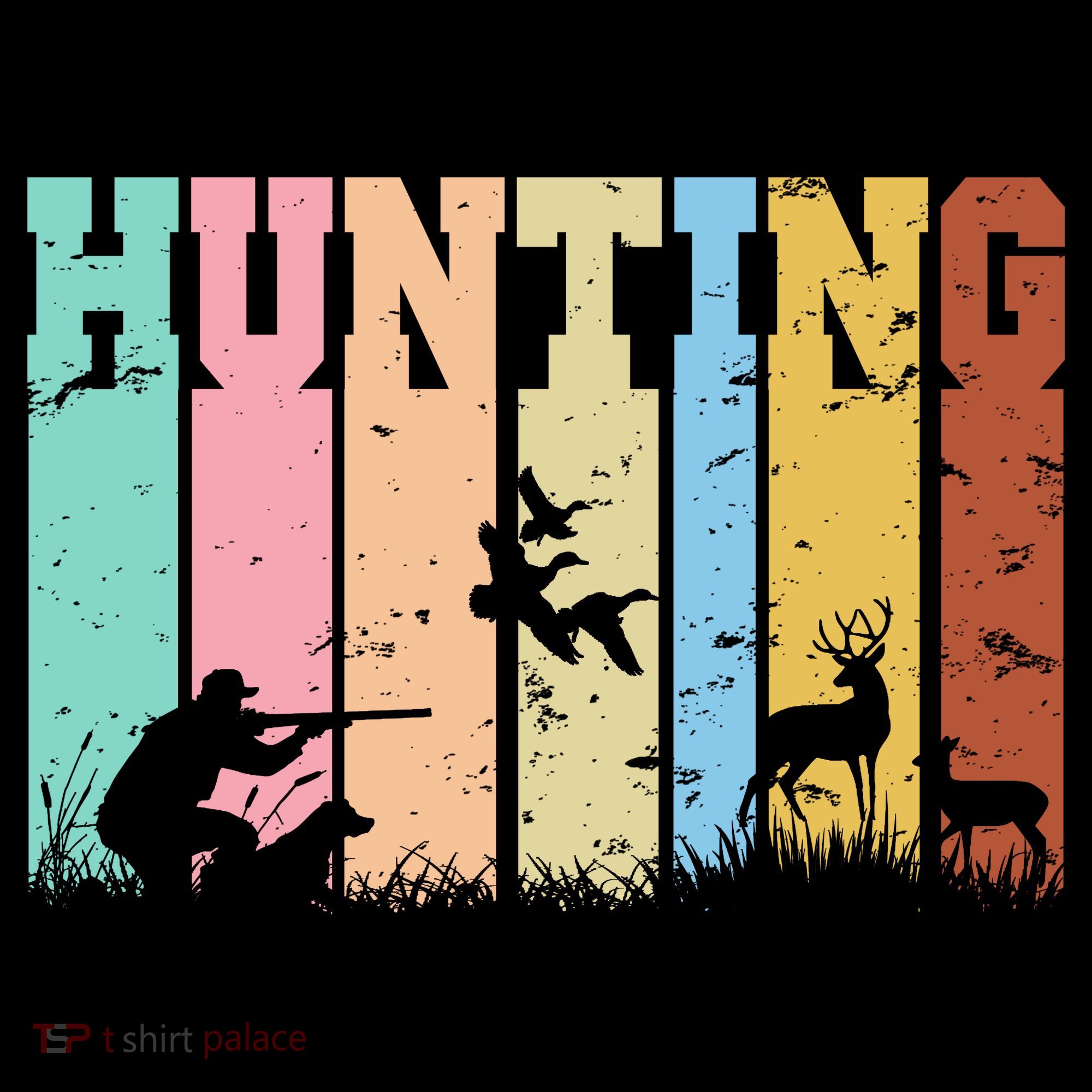 Vintage Retro Hunting Hunter T-Shirt
