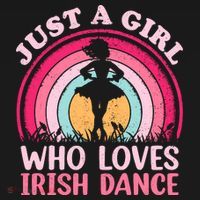 Vintage Retro Irish Dance Just A Girl Who Loves Irish Dance T-Shirt thumb 7