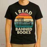 VINTAGE RETRO I READ BANNED BOOKS T-Shirt thumb 3