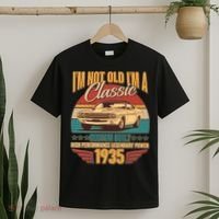 Vintage Retro Im Not Old Im A Classic 1935 90th Birthday Classic Car Lover T-Shirt thumb 2