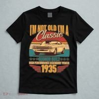 Vintage Retro Im Not Old Im A Classic 1935 90th Birthday Classic Car Lover T-Shirt thumb 5