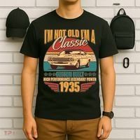 Vintage Retro Im Not Old Im A Classic 1935 90th Birthday Classic Car Lover T-Shirt thumb 6