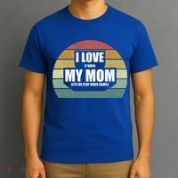 Vintage Retro I Love It When My Mom Lets Me Play Video Games Cute Gift T-Shirt thumb 3