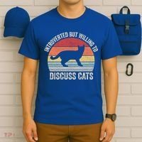 Vintage Retro Introverted But Willing To Discuss Cats Cat Great Gift T-Shirt thumb 6
