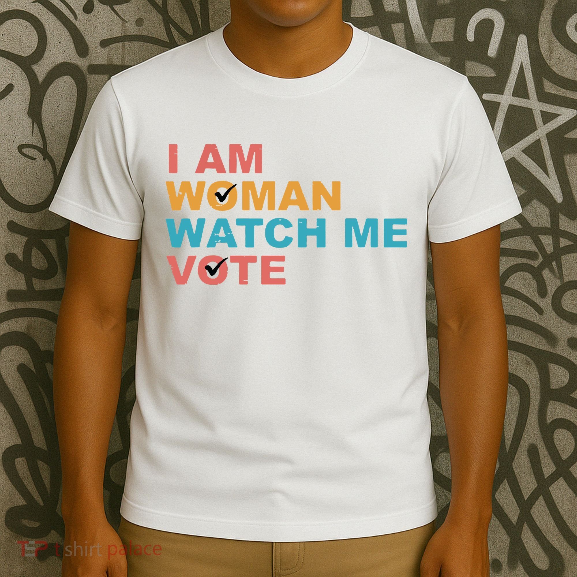 Vintage Retro I Am Woman Watch Me Vote For Women T-Shirt