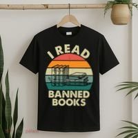 VINTAGE RETRO I READ BANNED BOOKS T-Shirt thumb 2