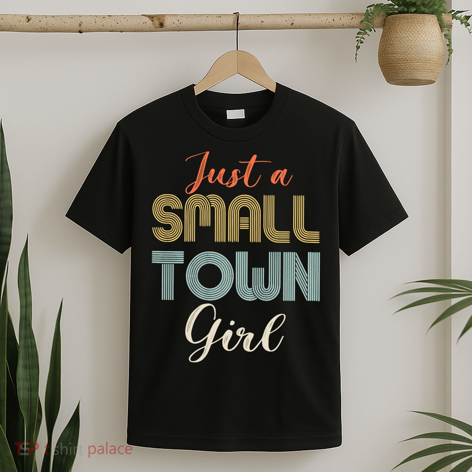 Vintage Retro Just A Small Town Girl T-Shirt