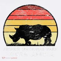 Vintage Retro Kruger National Park South Africa Africa Safa T-Shirt thumb 7