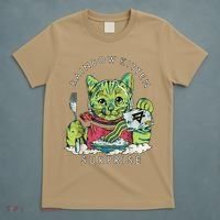 Vintage Rainbow Kitten Surprise Funny Cat Lover T-Shirt thumb 5