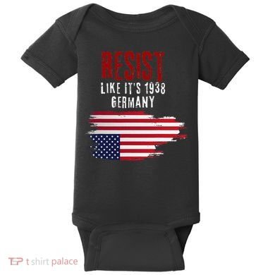 Vintage Resist Like Its 1938 Germany Flag Funny Baby Bodysuit