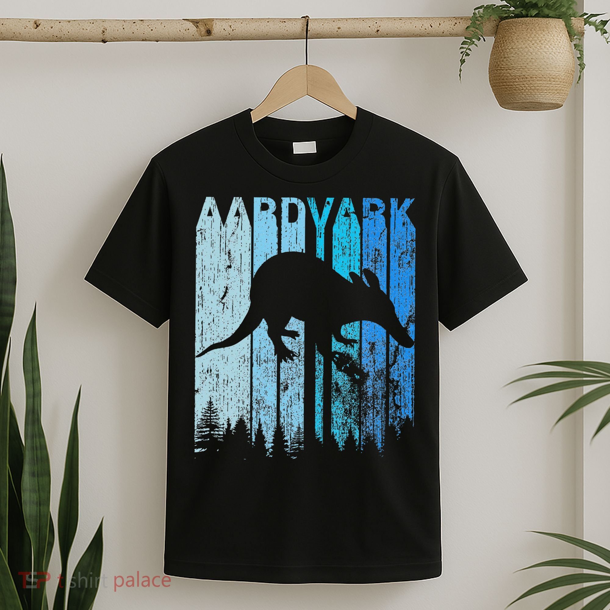 Vintage Retro Love Aardvark Silhouette Funny Animal Lover T-Shirt