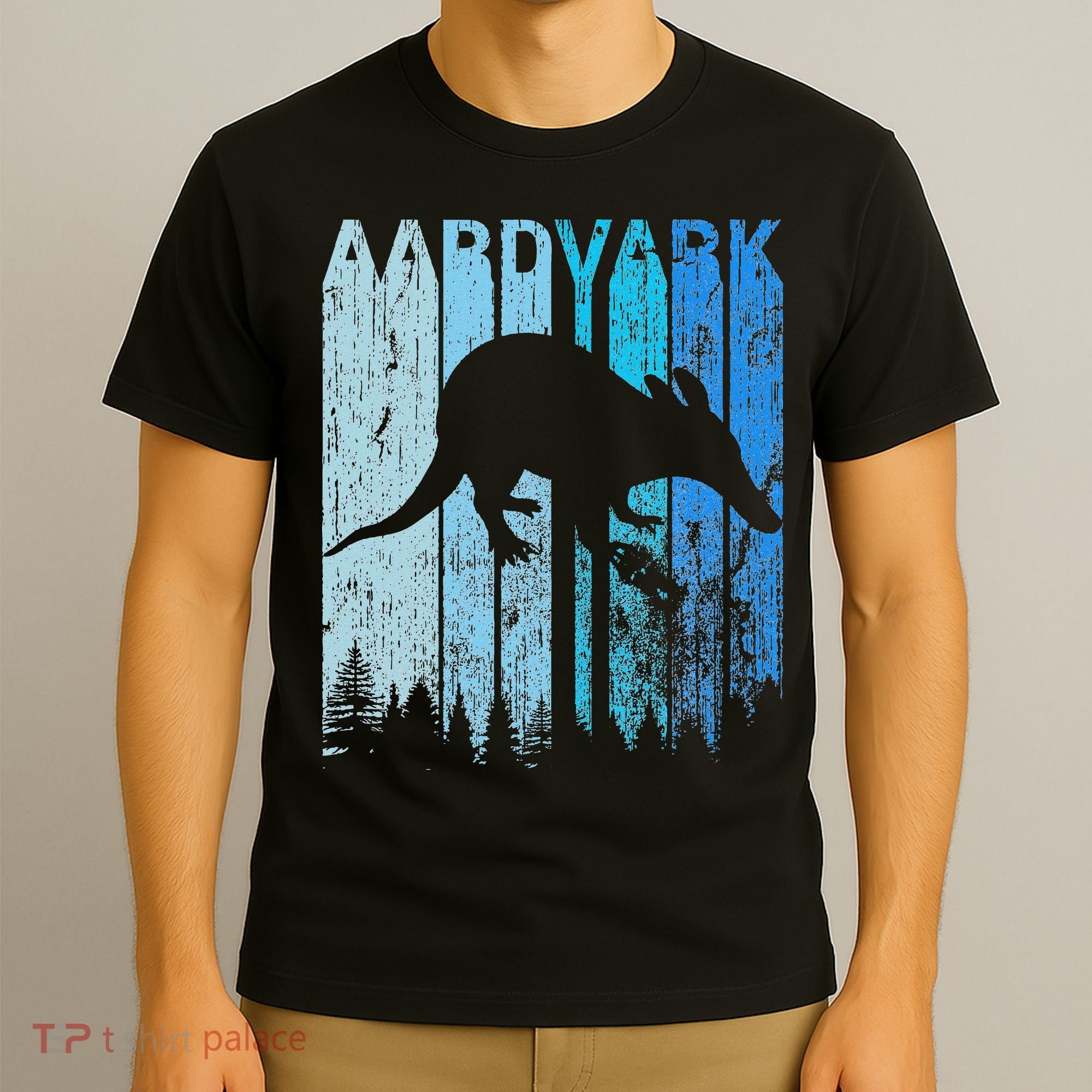 Vintage Retro Love Aardvark Silhouette Funny Animal Lover T-Shirt