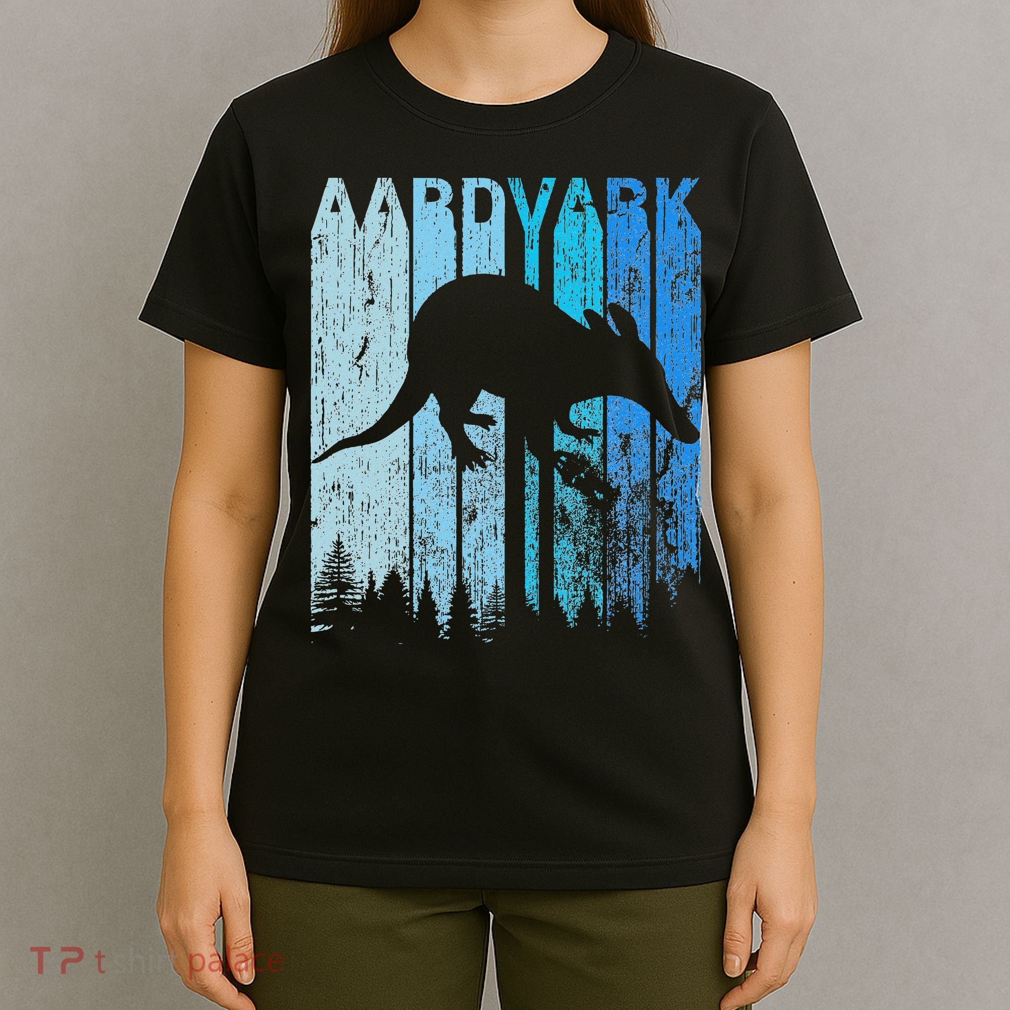 Vintage Retro Love Aardvark Silhouette Funny Animal Lover T-Shirt