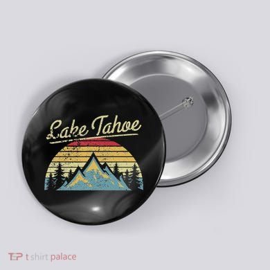 Vintage Retro Lake Tahoe National Forest Button