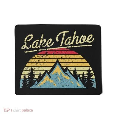 Vintage Retro Lake Tahoe National Forest Mousepad