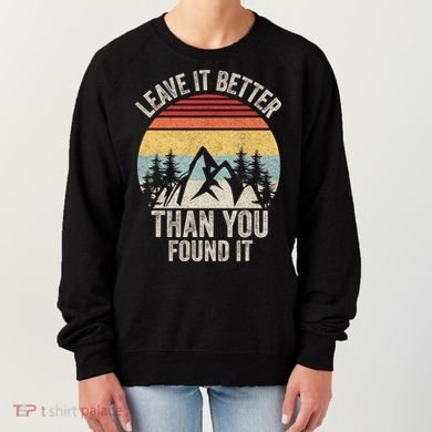 Vintage Retro Leave It Better Than You Found It Gift Camping Women's Sweatshirt