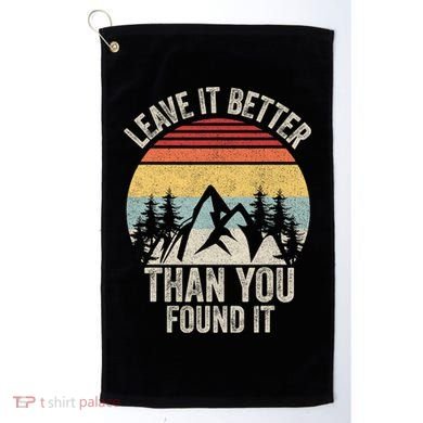 Vintage Retro Leave It Better Than You Found It Gift Camping Golf Towel
