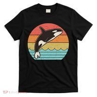 Vintage Retro Leaping Ocra Killer Whale T-Shirt thumb 0