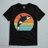 Vintage Retro Leaping Ocra Killer Whale T-Shirt thumb 5