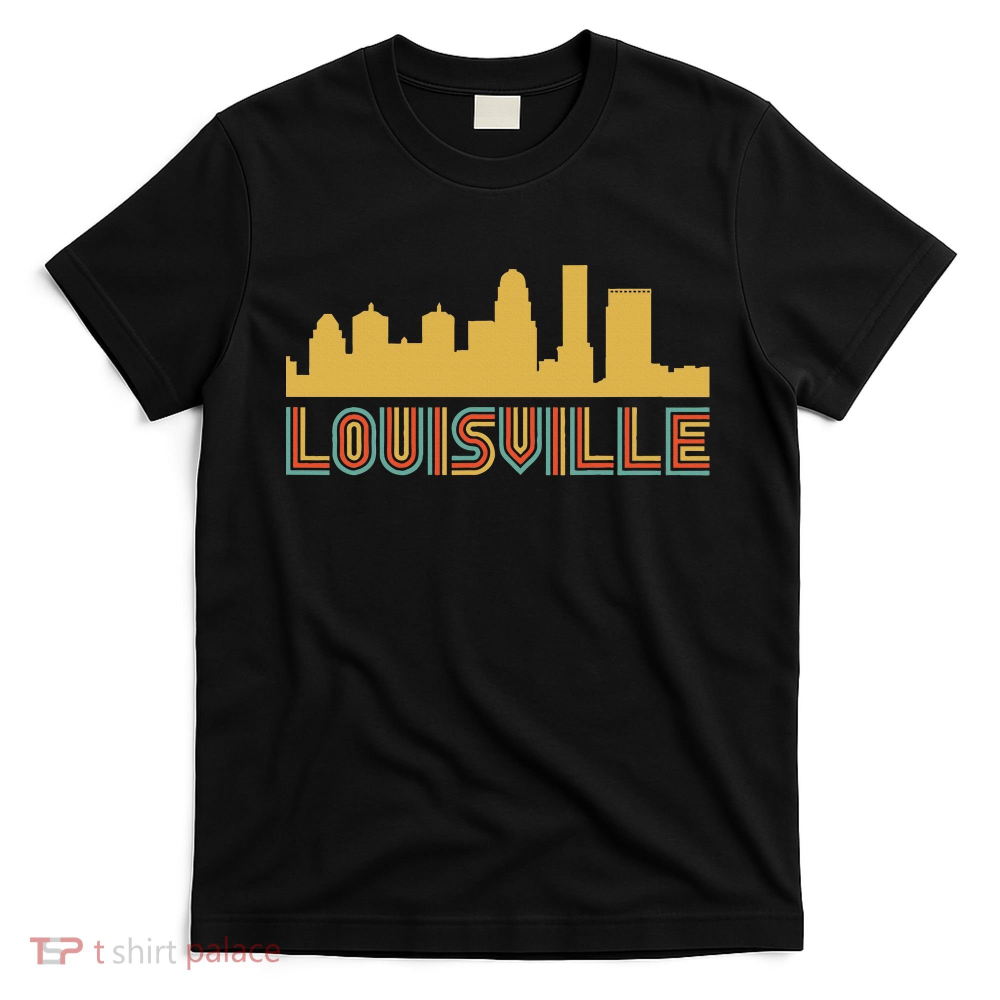 Vintage Retro Louisville Kentucky Skyline T-Shirt