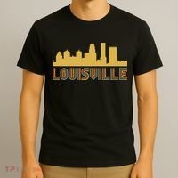 Vintage Retro Louisville Kentucky Skyline T-Shirt thumb 3