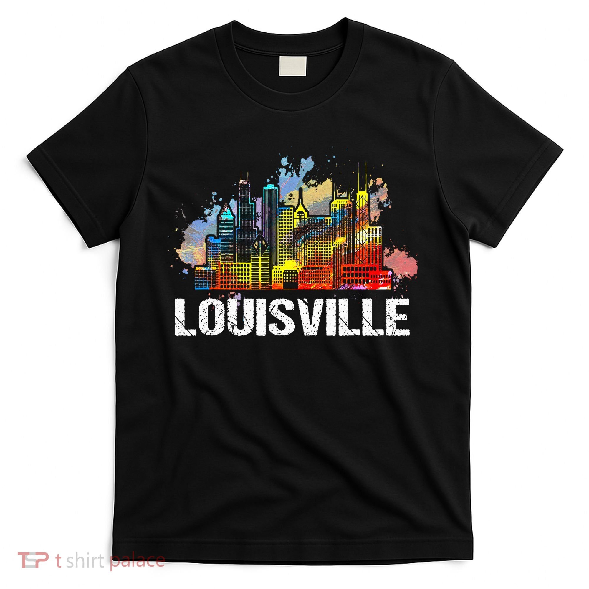 Vintage Retro Louisville Kentucky Skyline Gift T-Shirt