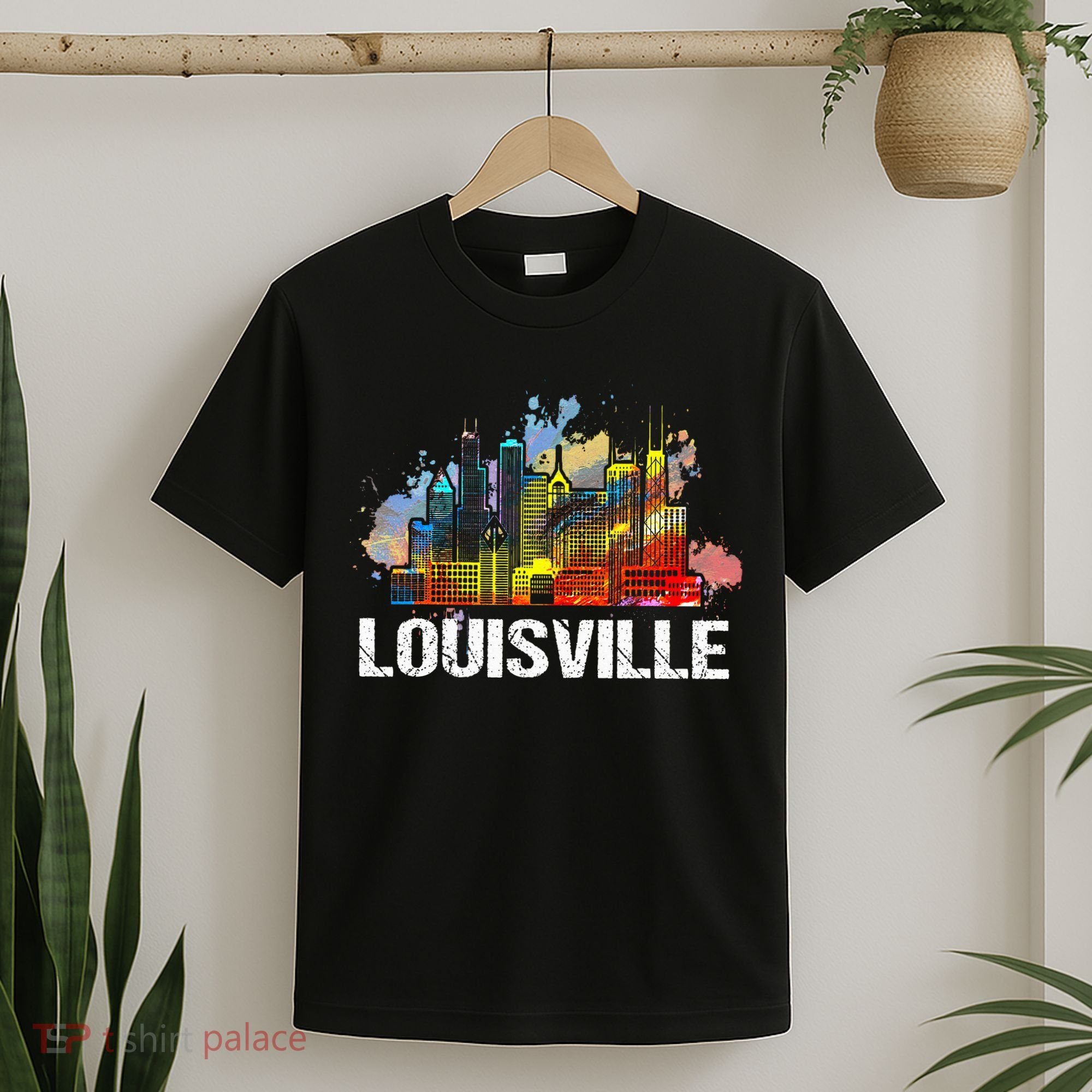 Vintage Retro Louisville Kentucky Skyline Gift T-Shirt