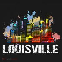 Vintage Retro Louisville Kentucky Skyline Gift T-Shirt thumb 7