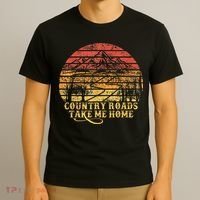 Vintage Retro Music Fans Country Roads Take Me Home T-Shirt thumb 3