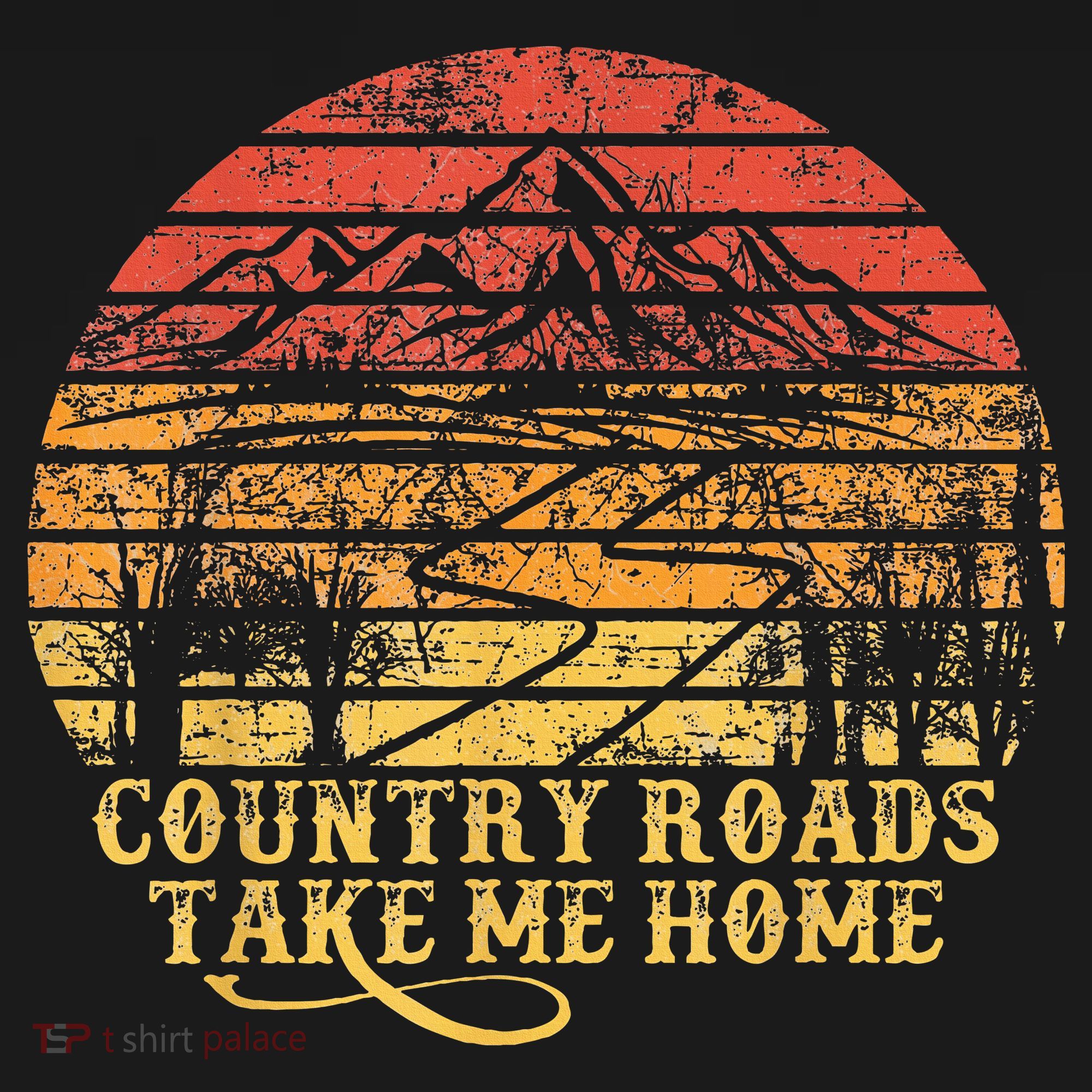 Vintage Retro Music Fans Country Roads Take Me Home T-Shirt