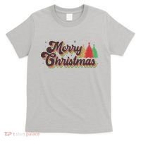 Vintage Retro Merry Christmas T-Shirt thumb 0