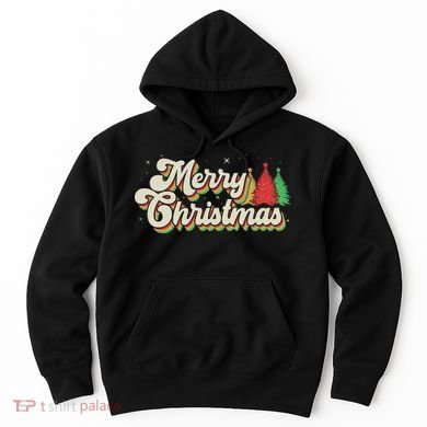 Vintage Retro Merry Christmas Hoodie