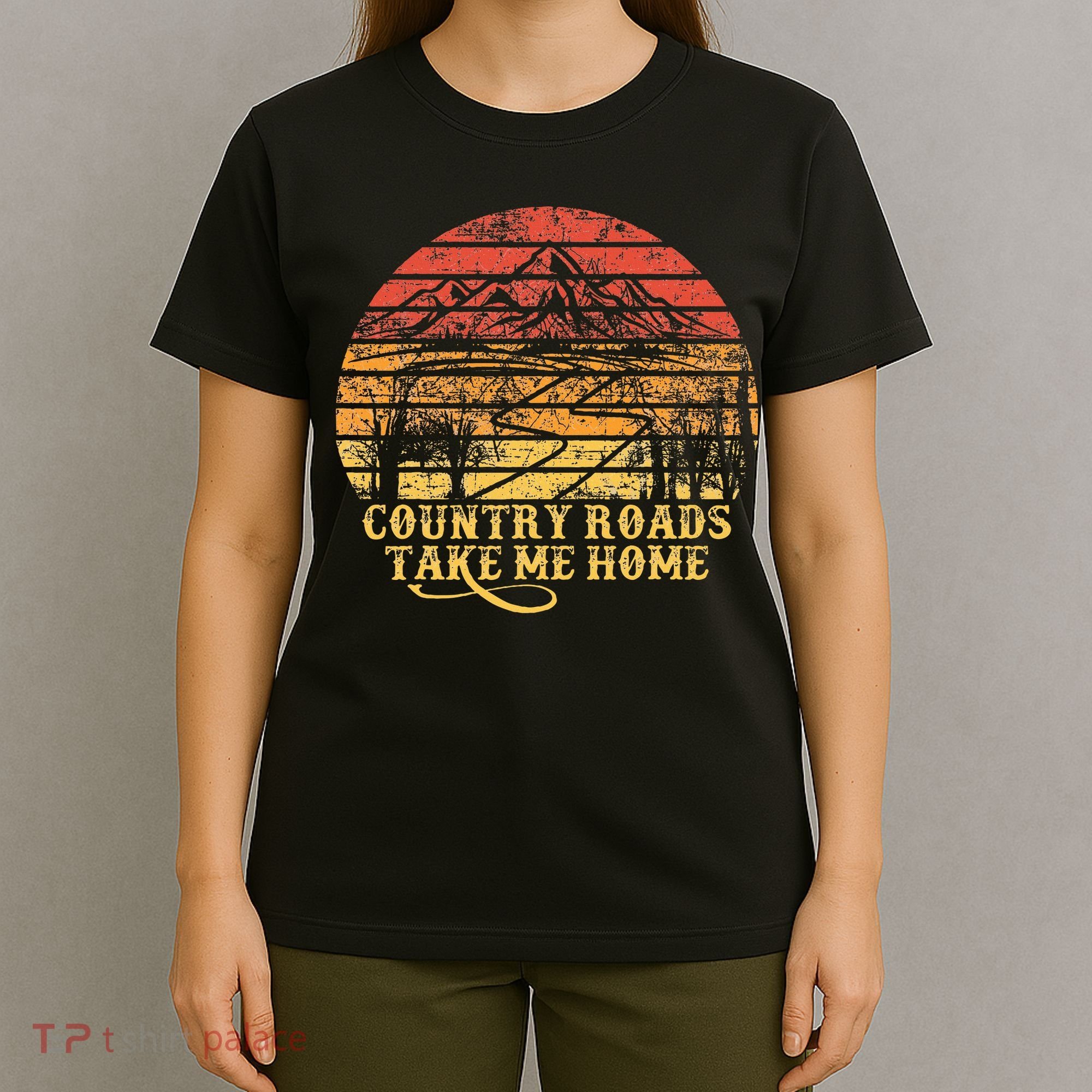 Vintage Retro Music Country Roads Take Me Home T-Shirt