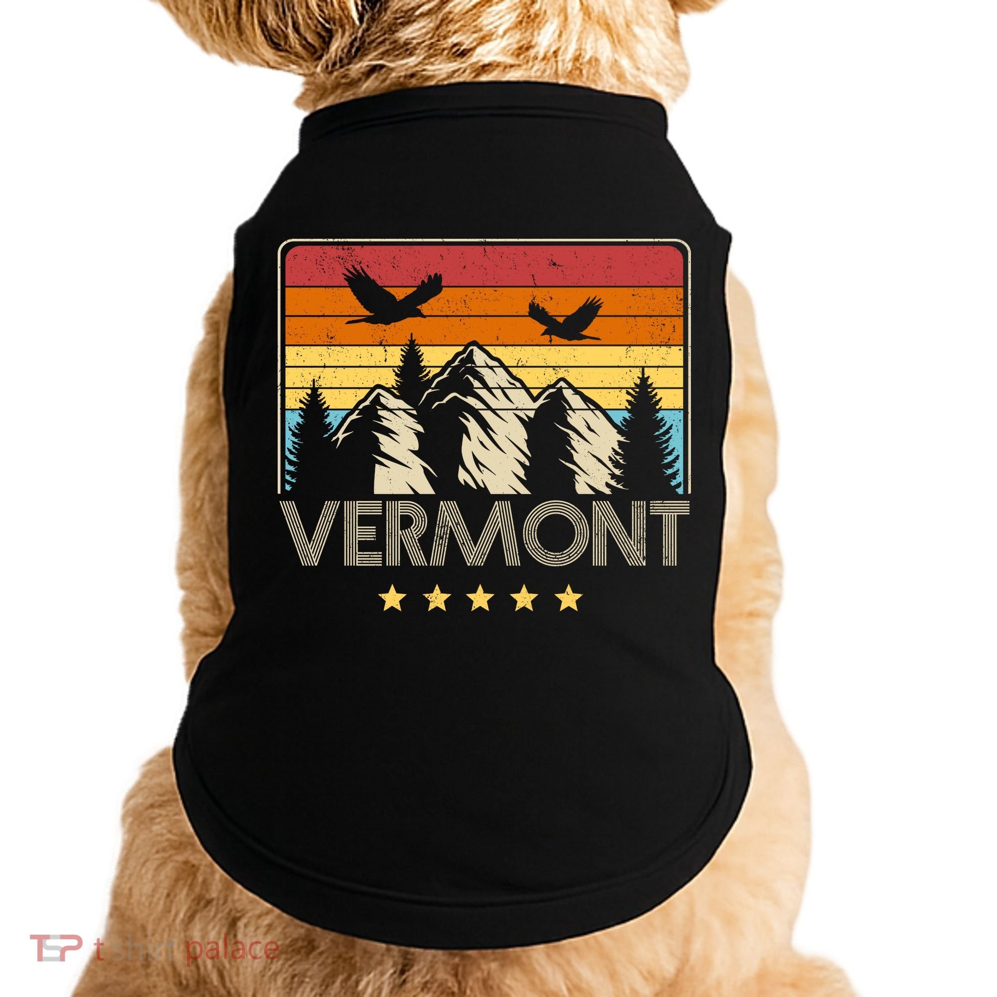 Vermont Retro Mountain Eagle Doggie Tank