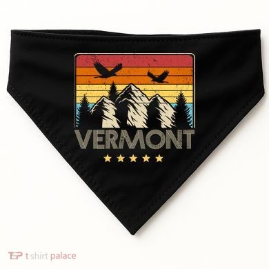 Vermont Retro Mountain Eagle USA-Made Doggie Bandana