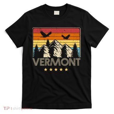 Vermont Retro Mountain Eagle T-Shirt