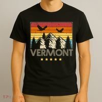 Vermont Retro Mountain Eagle T-Shirt thumb 3
