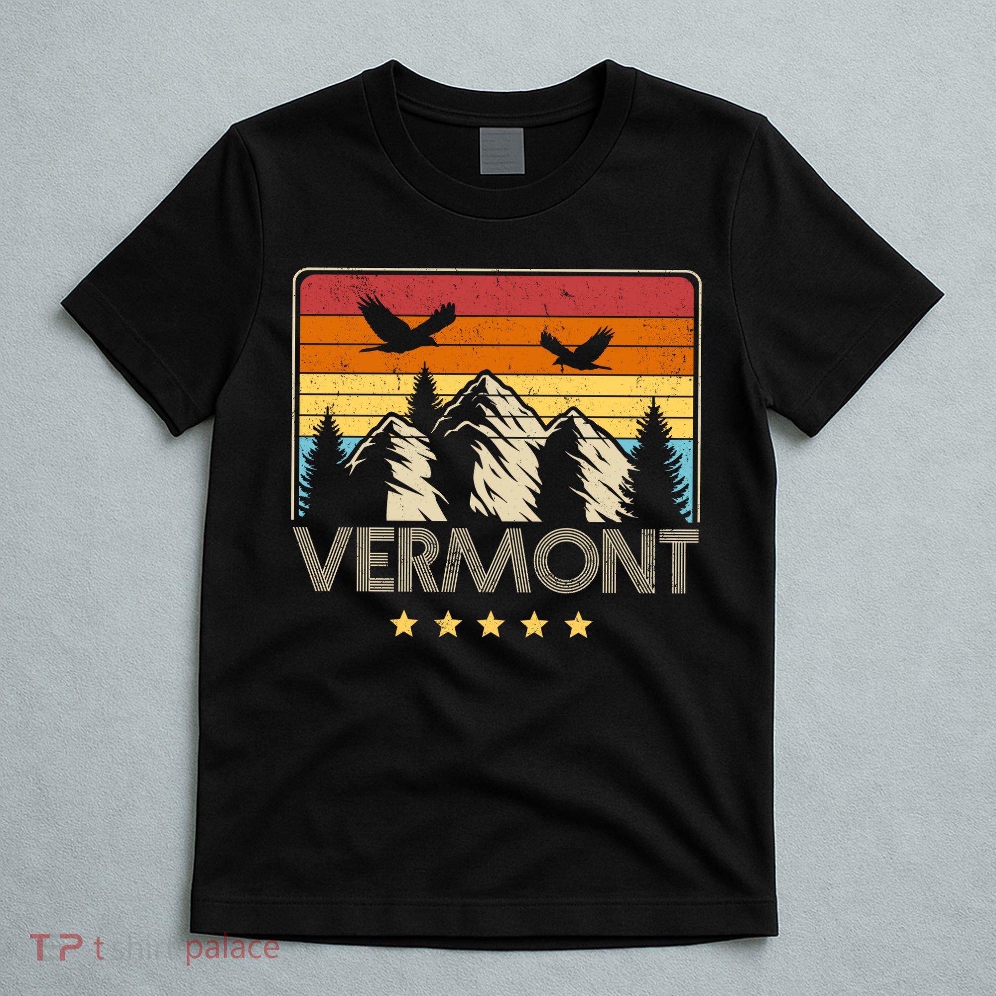 Vermont Retro Mountain Eagle T-Shirt