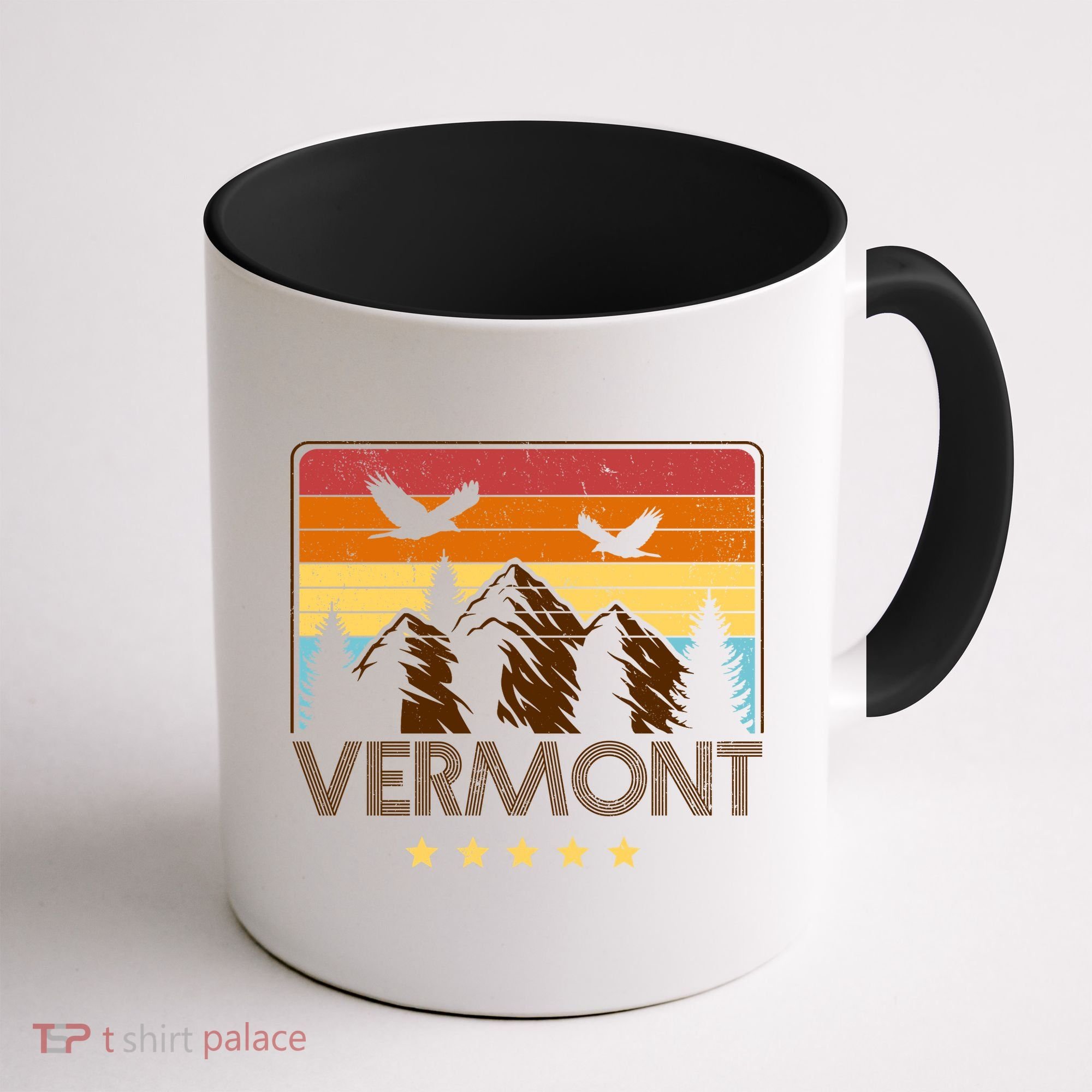 Vermont Retro Mountain Eagle Coffee Mug