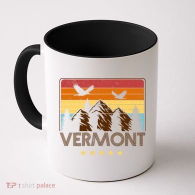 Vermont Retro Mountain Eagle Coffee Mug