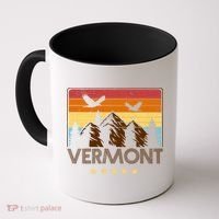 Vermont Retro Mountain Eagle Coffee Mug thumb 0