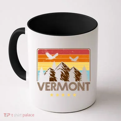 Vermont Retro Mountain Eagle Coffee Mug