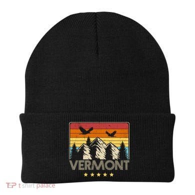 Vermont Retro Mountain Eagle Beanie