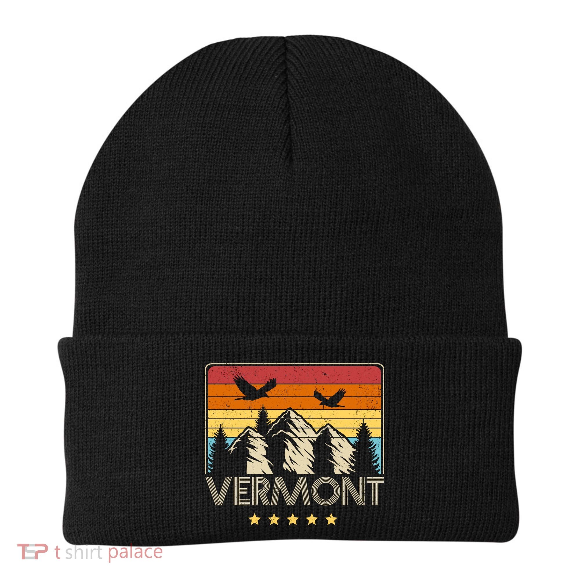 Vermont Retro Mountain Eagle Beanie